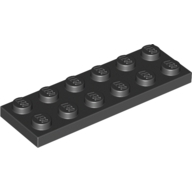 Lego destička 2x6, černá (379526)